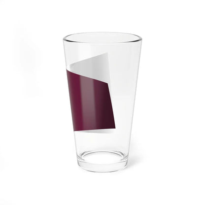 Qatar Flag - iconic waving (Qatar) Pint Glass 16oz - Go Mug Yourself