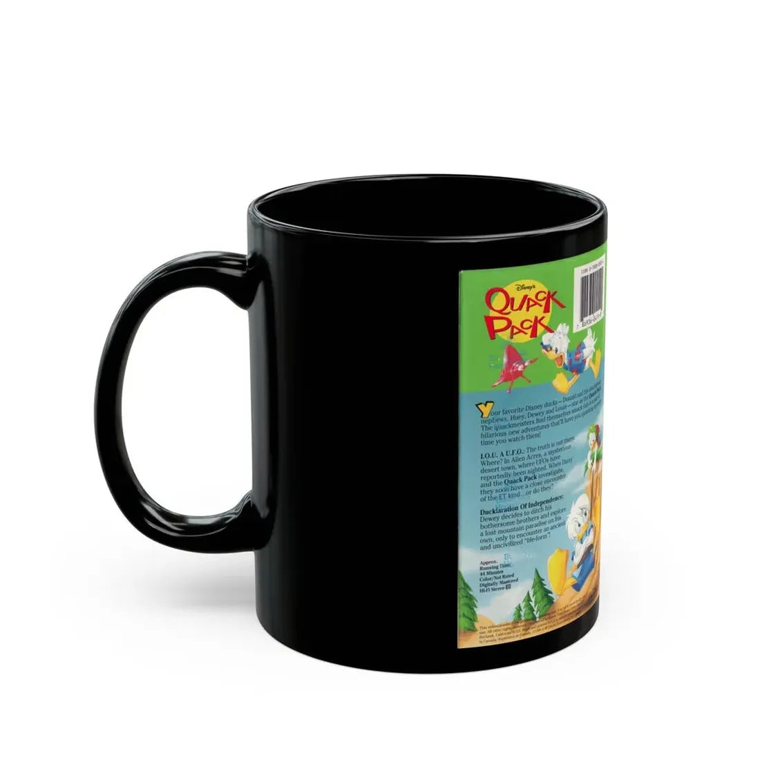QUACK PACK ALIEN ATTACK (VHS COVER) - Black Coffee Mug - Go Mug Yourself