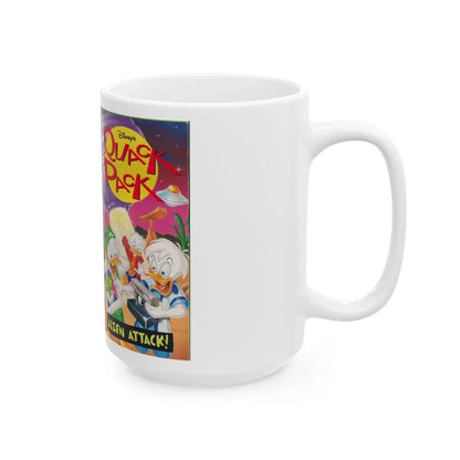 QUACK PACK ALIEN ATTACK (VHS COVER) - White Coffee Mug - Go Mug Yourself