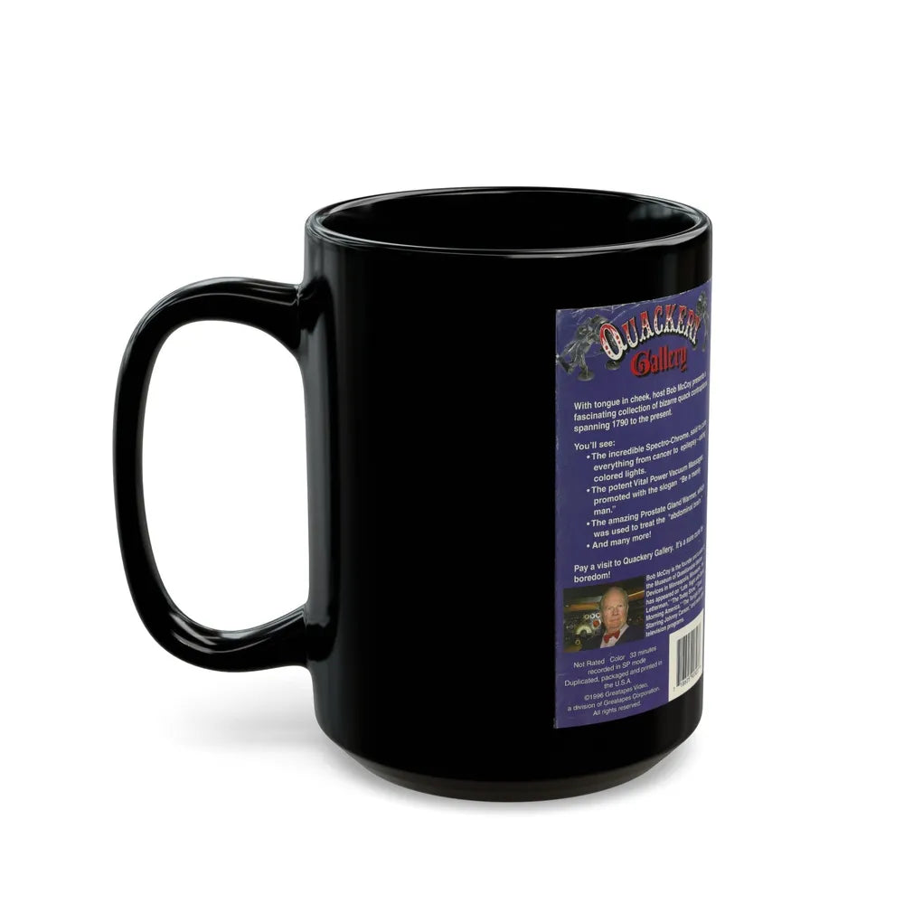 QUACKERY GALLERY HOSTED BY BOB MCCOY (VHS COVER) - Black Coffee Mug-Go Mug Yourself