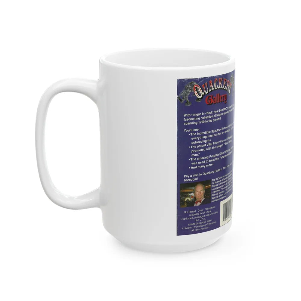 QUACKERY GALLERY HOSTED BY BOB MCCOY (VHS COVER) - White Coffee Mug-Go Mug Yourself