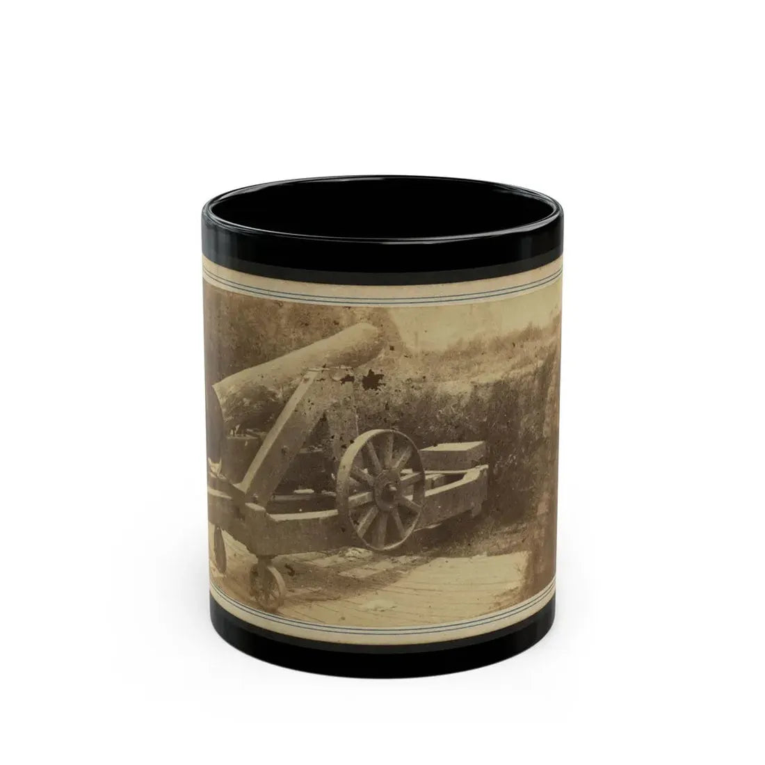 Quaker Gun Mounted On Bluff Of Port Hudson, La. (U.S. Civil War) Black Coffee Mug 11oz - Go Mug Yourself