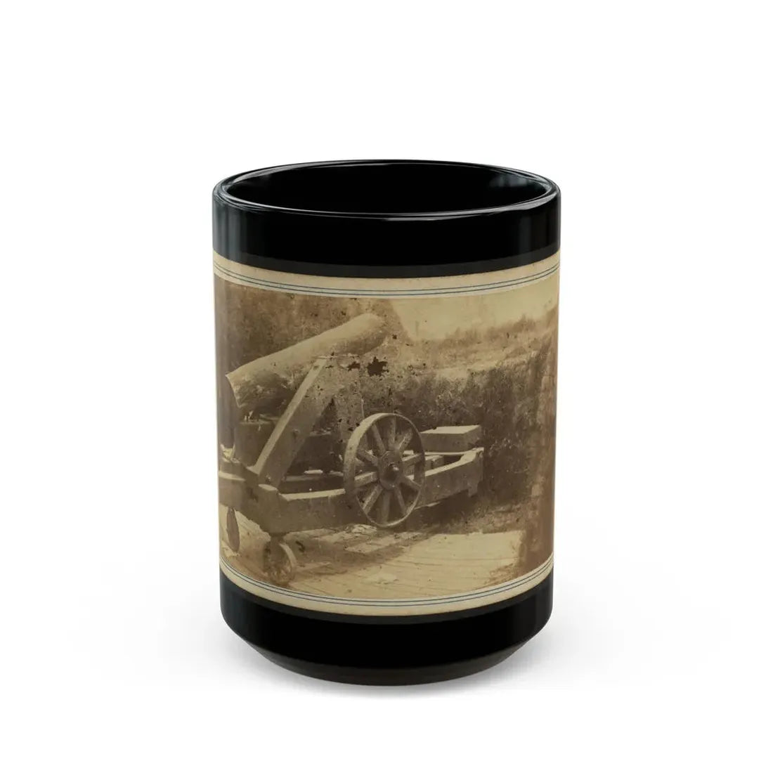 Quaker Gun Mounted On Bluff Of Port Hudson, La. (U.S. Civil War) Black Coffee Mug 15oz - Go Mug Yourself