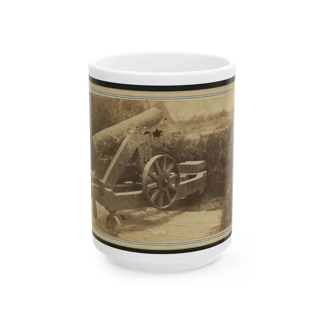 Quaker Gun Mounted On Bluff Of Port Hudson, La. (U.S. Civil War) White Coffee Mug 15oz - Go Mug Yourself