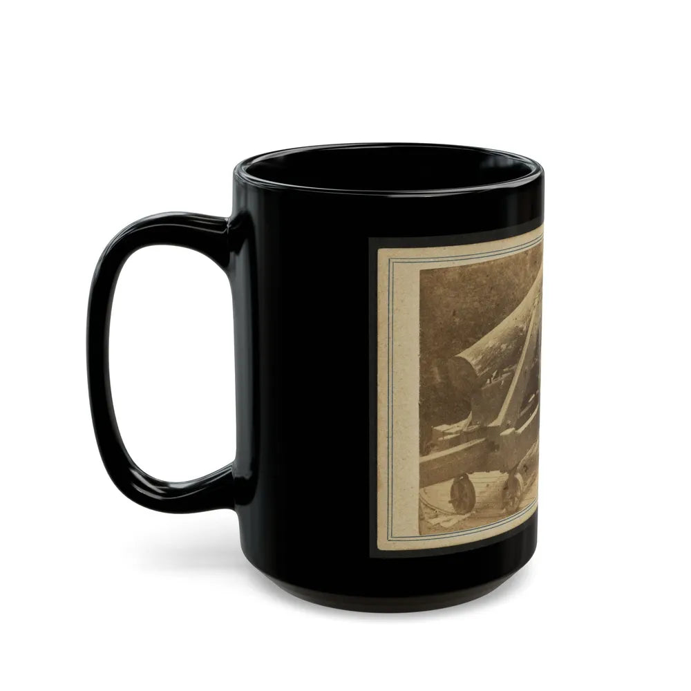 Quaker Gun Mounted On Bluff Of Port Hudson, La. (U.S. Civil War) Black Coffee Mug-Go Mug Yourself