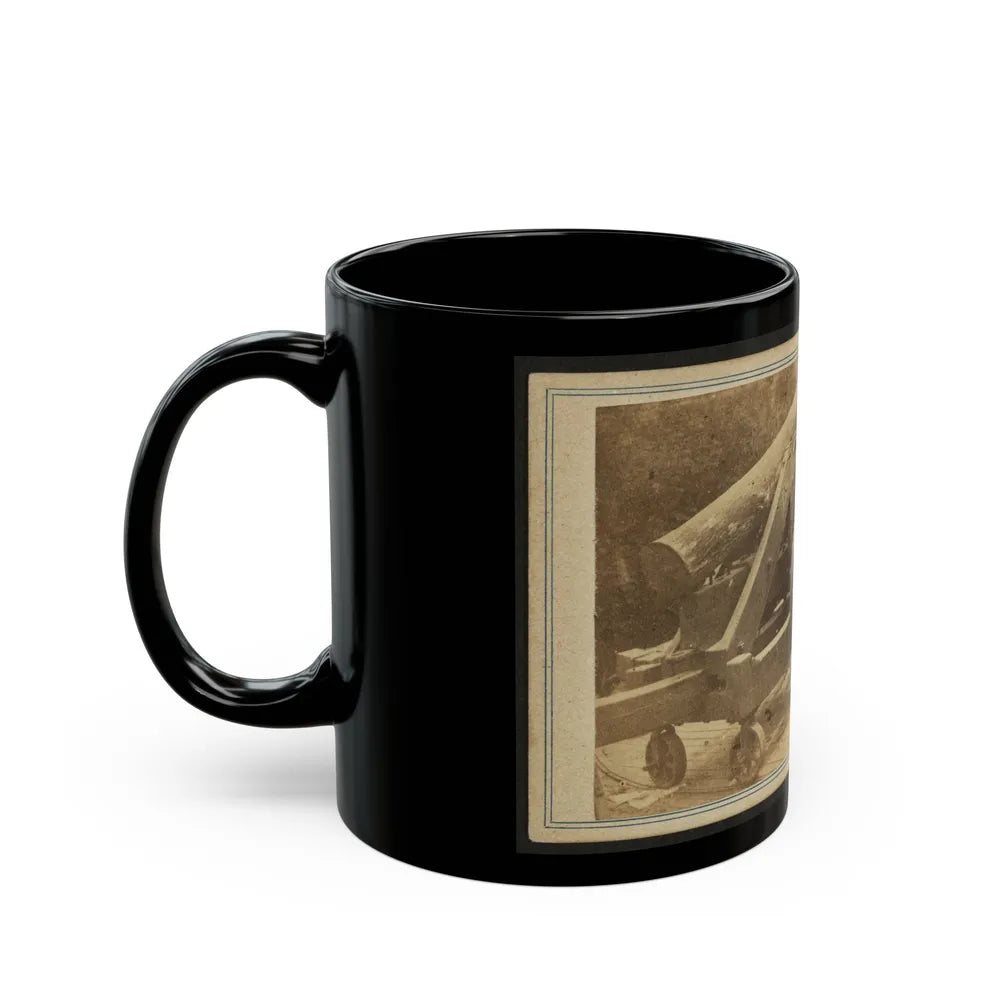 Quaker Gun Mounted On Bluff Of Port Hudson, La. (U.S. Civil War) Black Coffee Mug-Go Mug Yourself