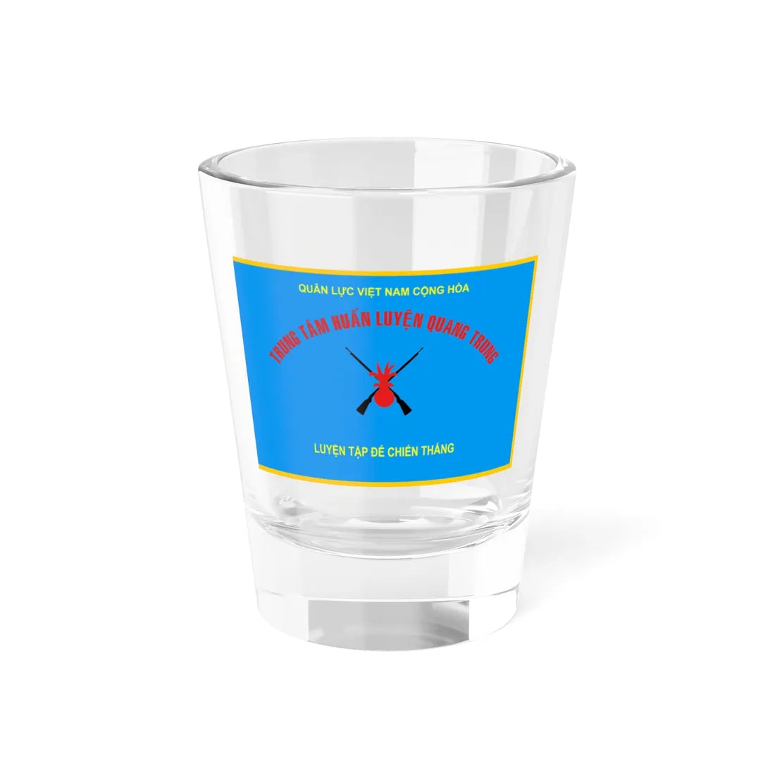 Quang Trung National Training Center Flag (Vietnam) Shot Glass 1.5oz 1.5oz - Go Mug Yourself