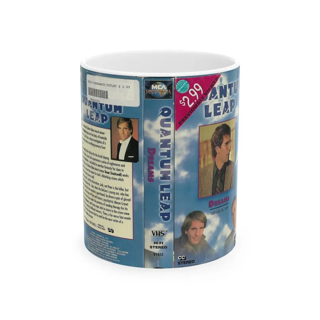 QUANTUM LEAP DREAMS (VHS COVER) - White Coffee Mug 11oz - Go Mug Yourself