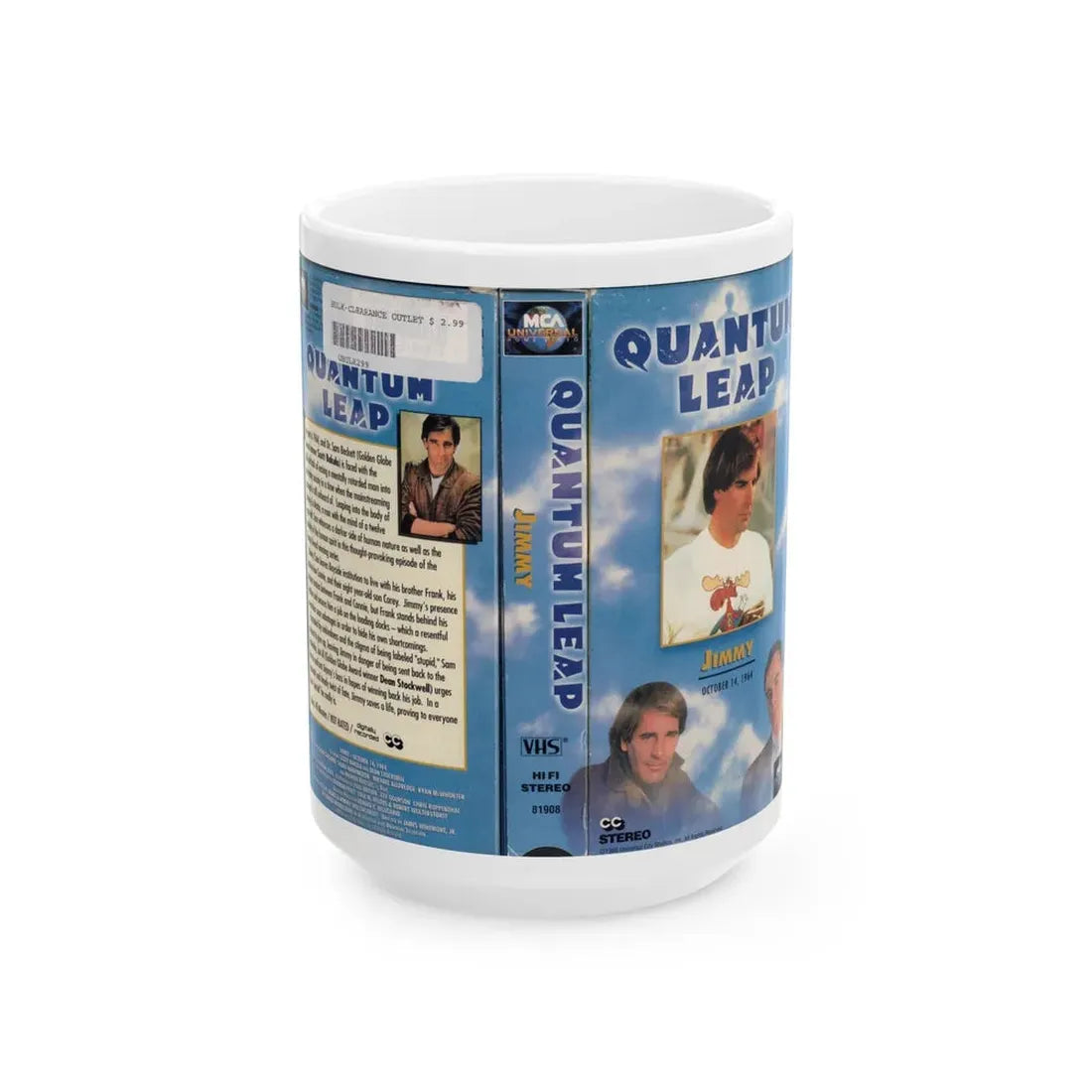 QUANTUM LEAP JIMMY (VHS COVER) - White Coffee Mug 15oz - Go Mug Yourself