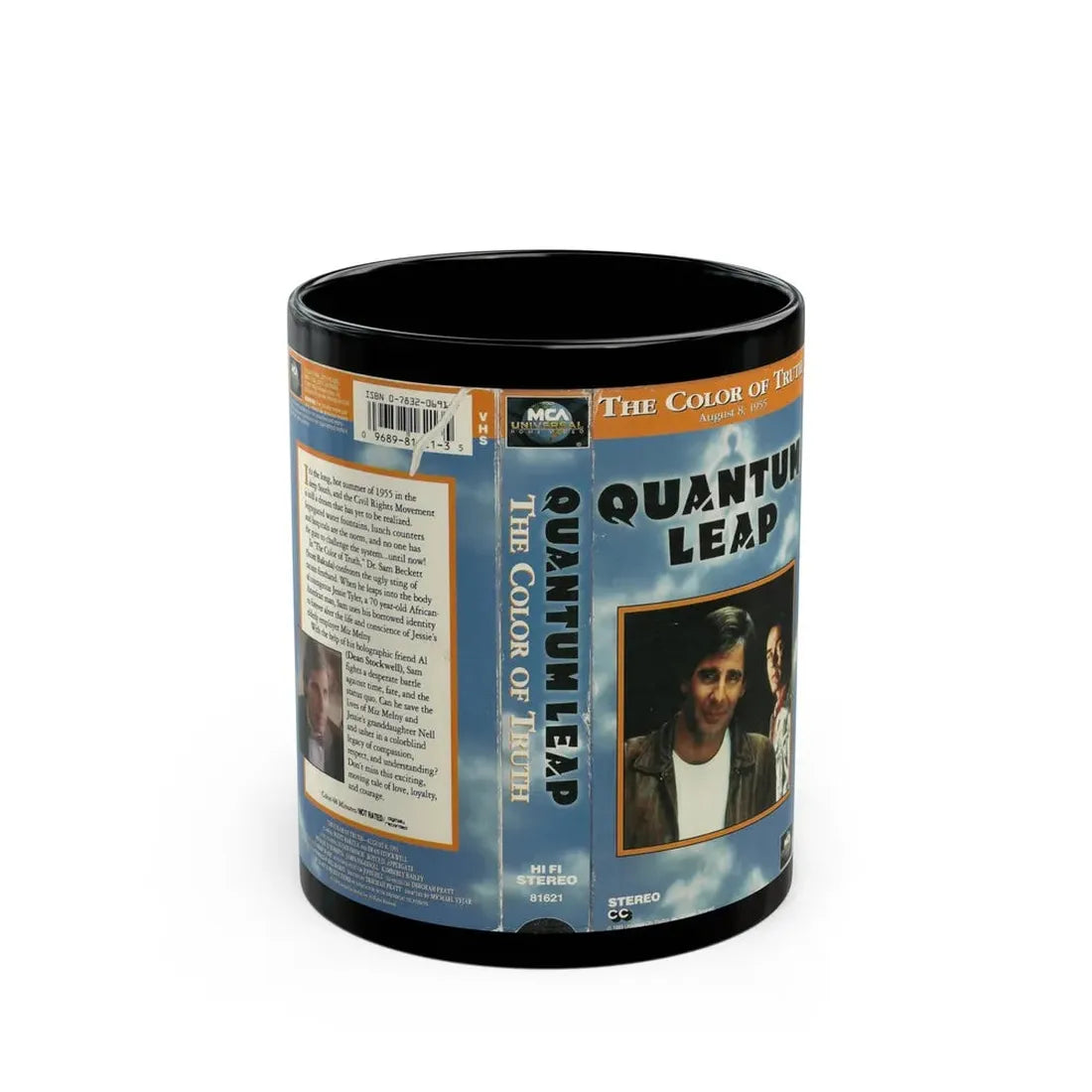 QUANTUM LEAP THE COLOR OF TRUTH (VHS COVER) - Black Coffee Mug 11oz - Go Mug Yourself