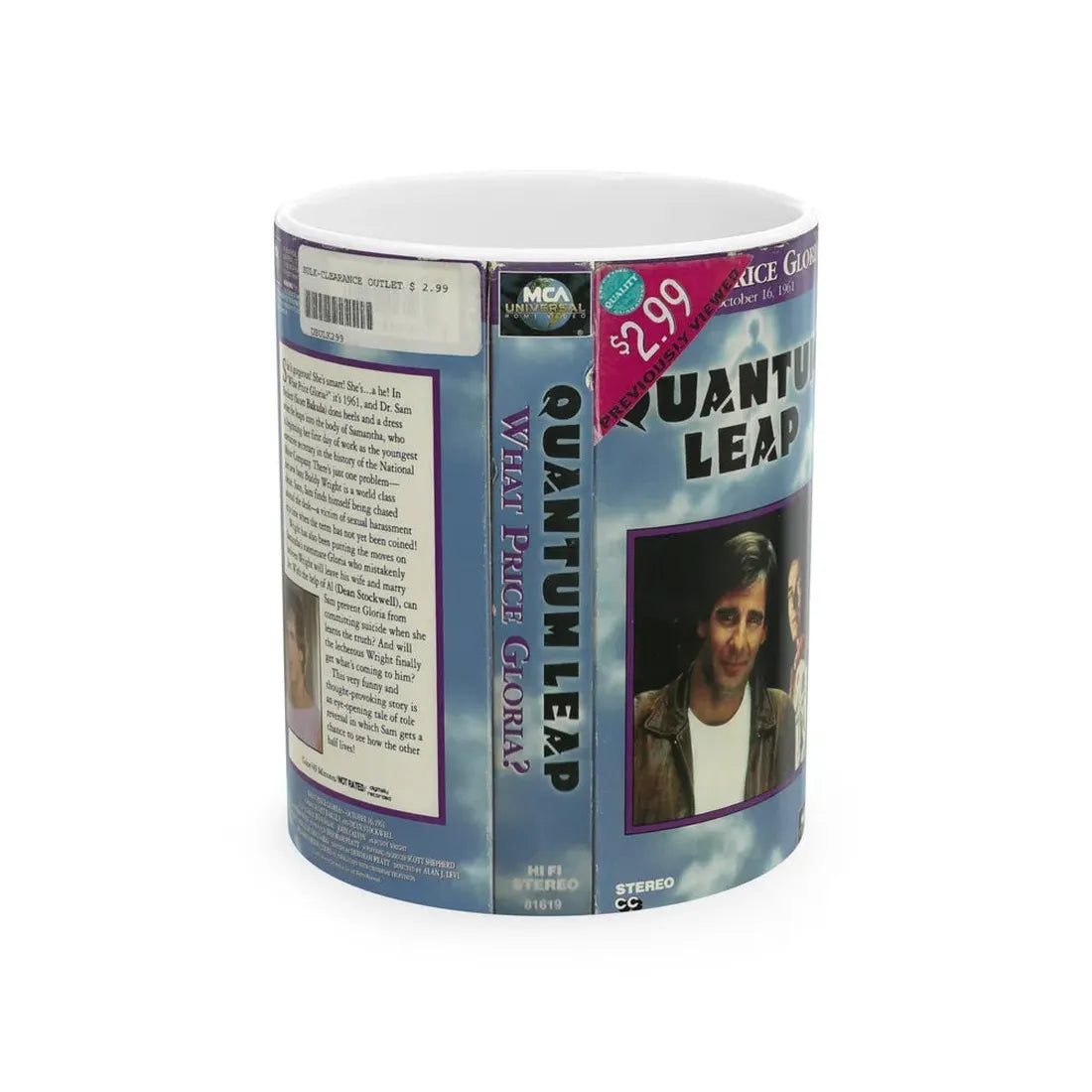 QUANTUM LEAP WHAT PRICE GLORIA (VHS COVER) - White Coffee Mug 11oz - Go Mug Yourself