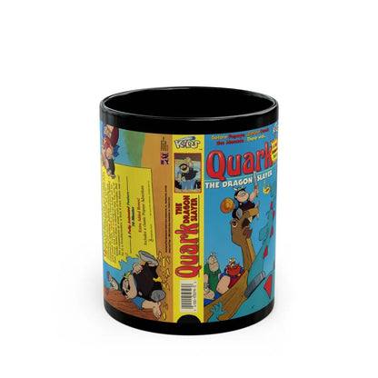 QUARK THE DRAGON SLAYER (VHS COVER) - Black Coffee Mug-11oz-Go Mug Yourself