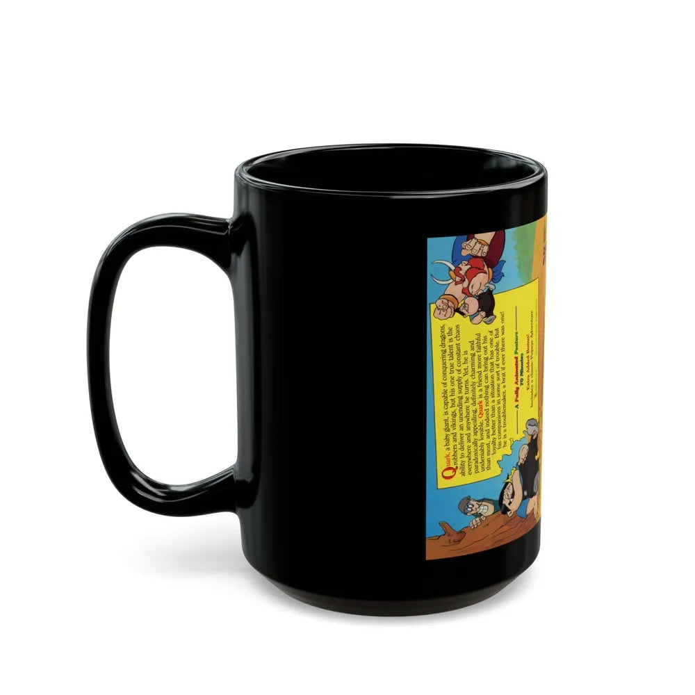 QUARK THE DRAGON SLAYER (VHS COVER) - Black Coffee Mug-Go Mug Yourself