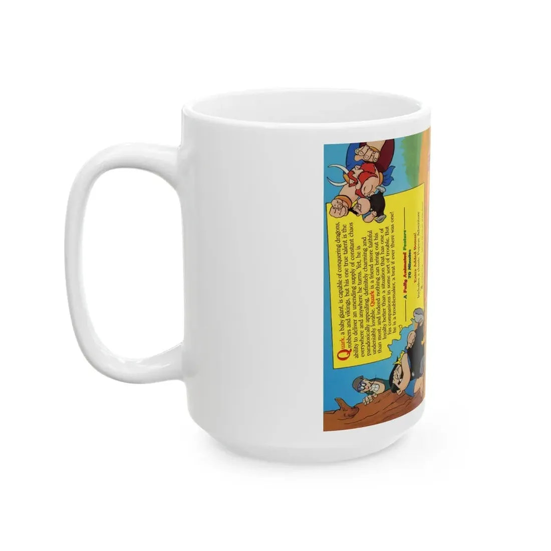 QUARK THE DRAGON SLAYER (VHS COVER) - White Coffee Mug - Go Mug Yourself
