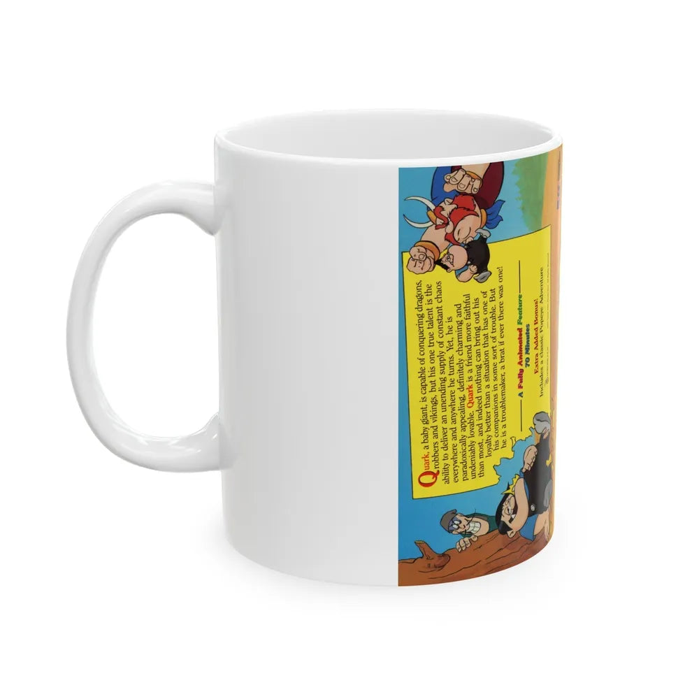 QUARK THE DRAGON SLAYER (VHS COVER) - White Coffee Mug-Go Mug Yourself