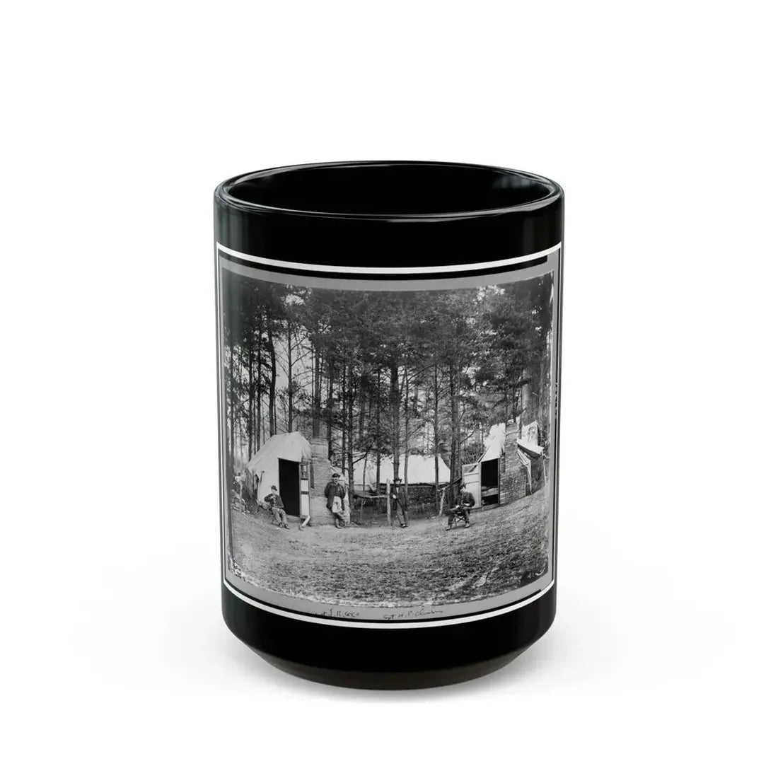Quarters Of Capt. Harry Clinton, Qt. Mst. Of Provost Marshal Dept., Brandy Station, Virginia (U.S. Civil War) Black Coffee Mug 15oz - Go Mug Yourself