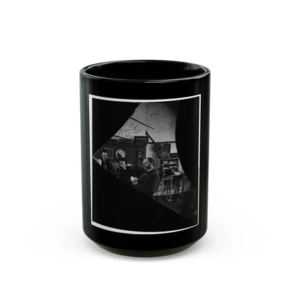Quarters Of Dr. David Mckay (Army Of The James), Interior View Withi Men Playing Cards (U.S. Civil War) Black Coffee Mug 15oz - Go Mug Yourself