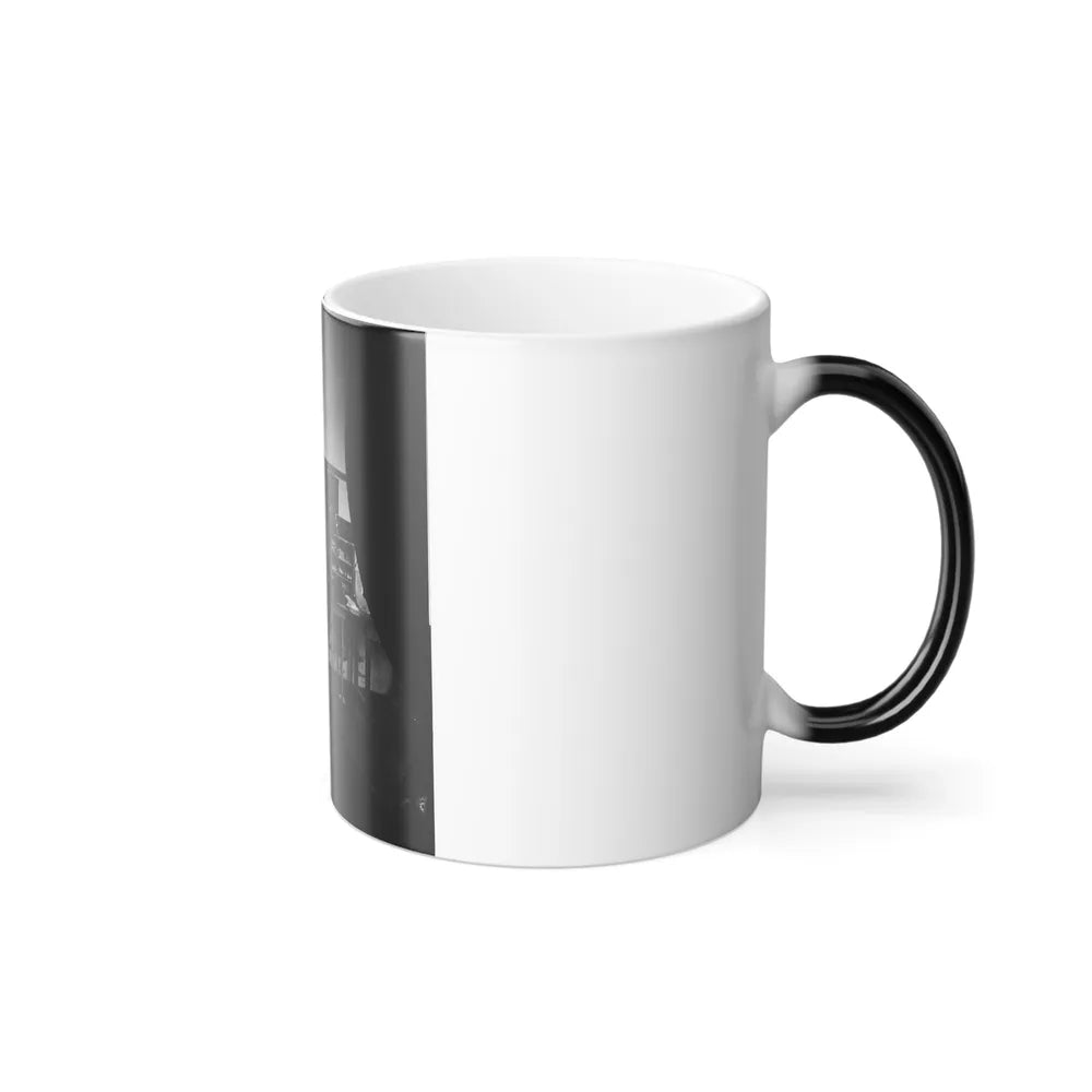 Quarters of Dr. David Mckay (Army of the James), Interior View Withi Men Playing Cards (U.S. Civil War) Color Changing Coffee Mug 11oz-Go Mug Yourself