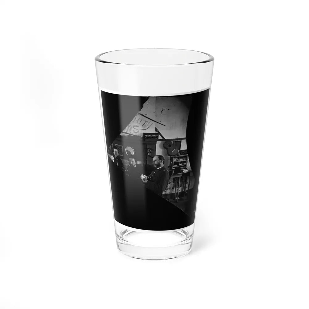 Quarters Of Dr. David Mckay (Army Of The James), Interior View Withi Men Playing Cards (U.S. Civil War) Pint Glass 16oz-16oz-Go Mug Yourself