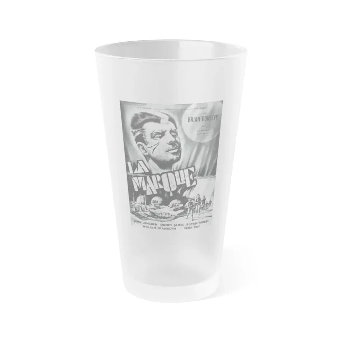 QUATERMASS II (FRENCH) 1957 Movie Poster - Frosted Pint Glass 16oz Default Title - Go Mug Yourself