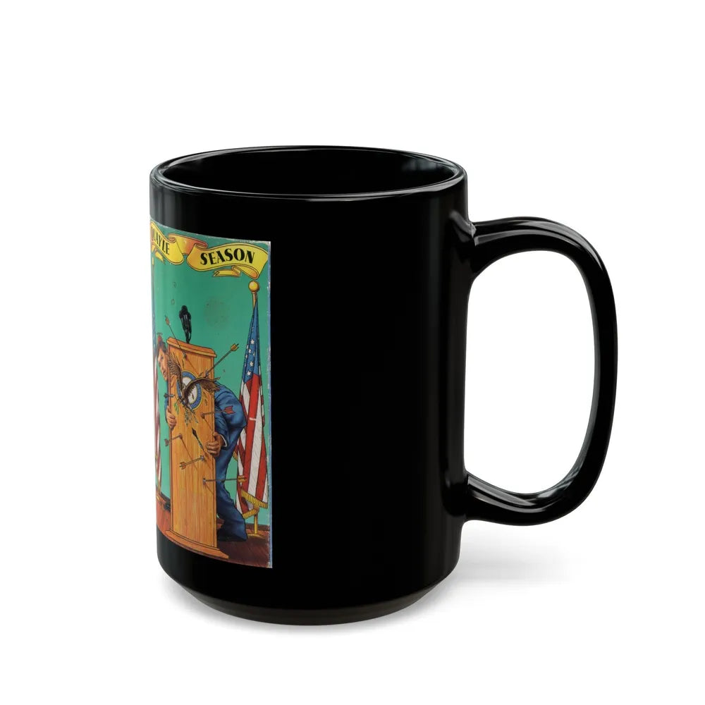 QUAYLE SEASON (VHS COVER) - Black Coffee Mug-Go Mug Yourself