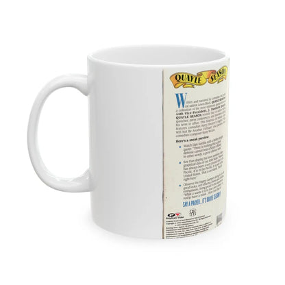 QUAYLE SEASON (VHS COVER) - White Coffee Mug-Go Mug Yourself