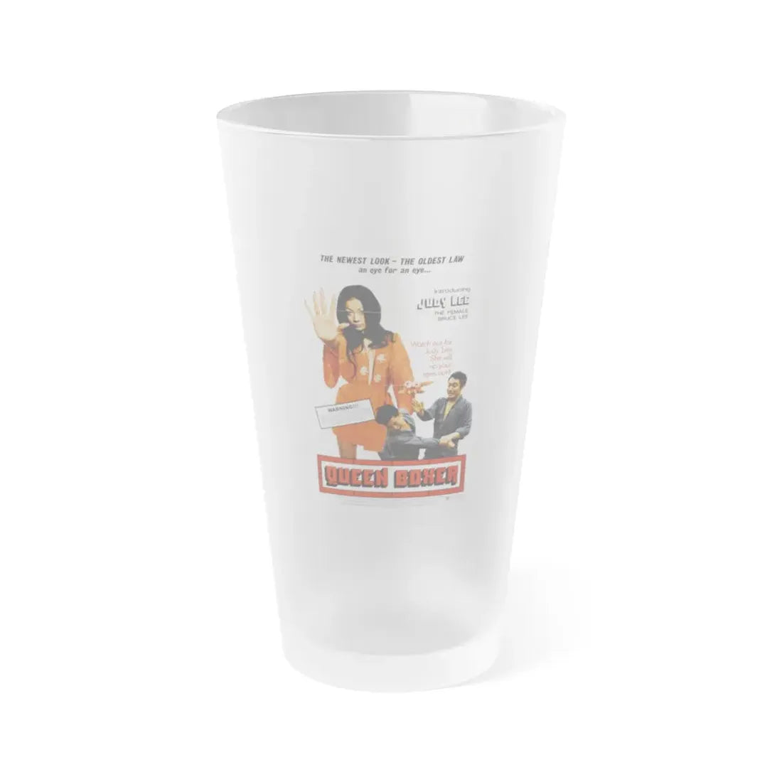 QUEEN BOXER 1972 Movie Poster - Frosted Pint Glass 16oz Default Title - Go Mug Yourself