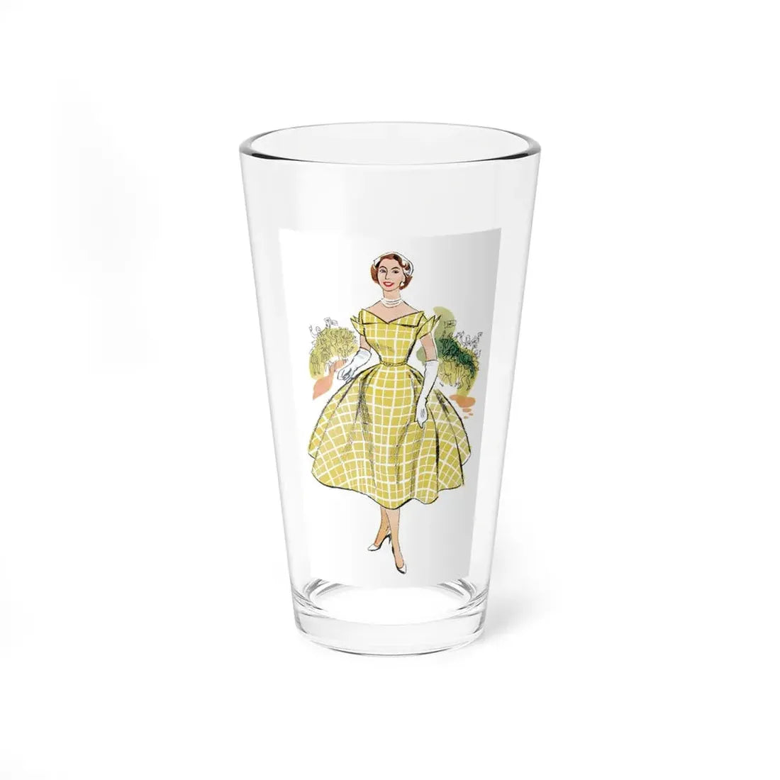 Queen Elizabeth II's dresses for her tour of the Commonwealth 1953-54, Picture Post magazine (1) (Magazine Illustration) Pint Glass 16oz 16oz - Go Mug Yourself