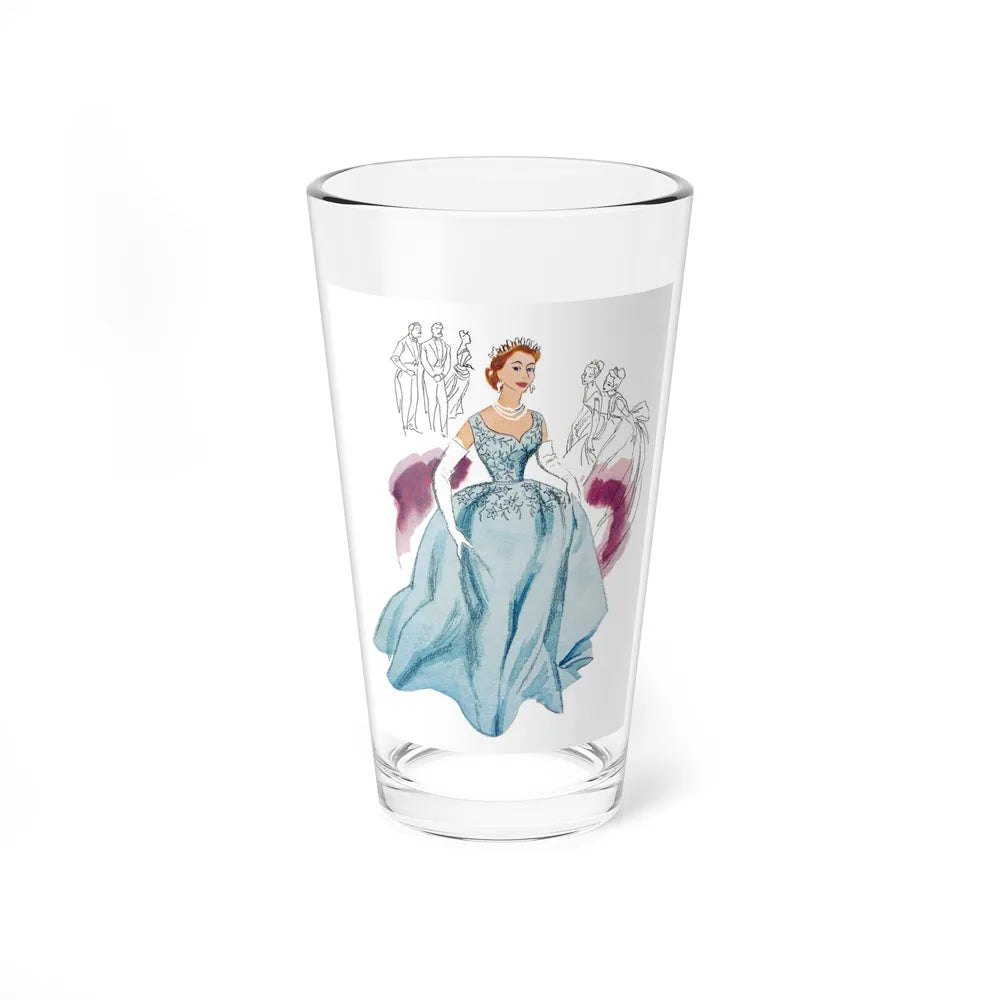 Queen Elizabeth II's dresses for her tour of the Commonwealth 1953-54, Picture Post magazine (2) (Magazine Illustration) Pint Glass 16oz-16oz-Go Mug Yourself