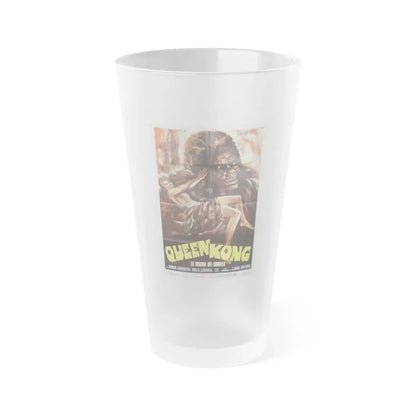 QUEEN KONG 1976 Movie Poster - Frosted Pint Glass 16oz Default Title - Go Mug Yourself