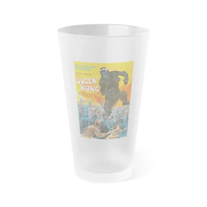 QUEEN KONG (GERMAN) 1976 Movie Poster - Frosted Pint Glass 16oz Default Title - Go Mug Yourself