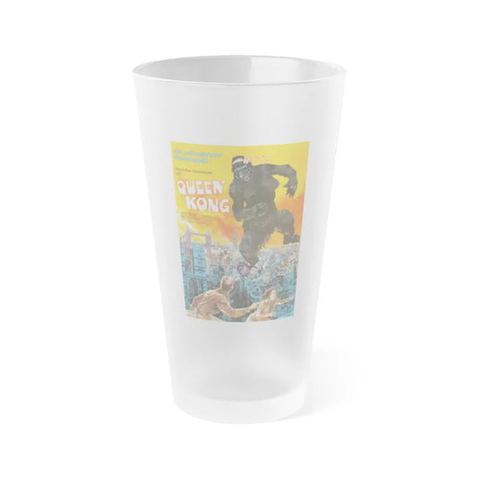 QUEEN KONG (GERMAN) 1976 Movie Poster - Frosted Pint Glass 16oz-Go Mug Yourself