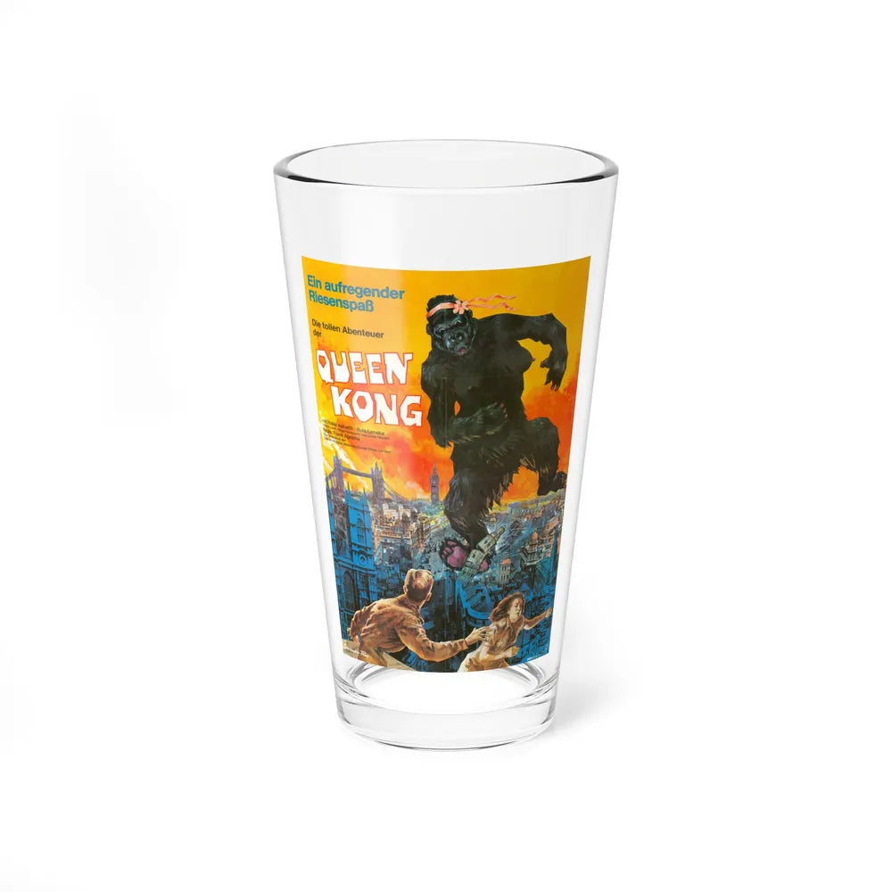 QUEEN KONG (GERMAN) 1976 Movie Poster - Pint Glass 16oz-16oz-Go Mug Yourself