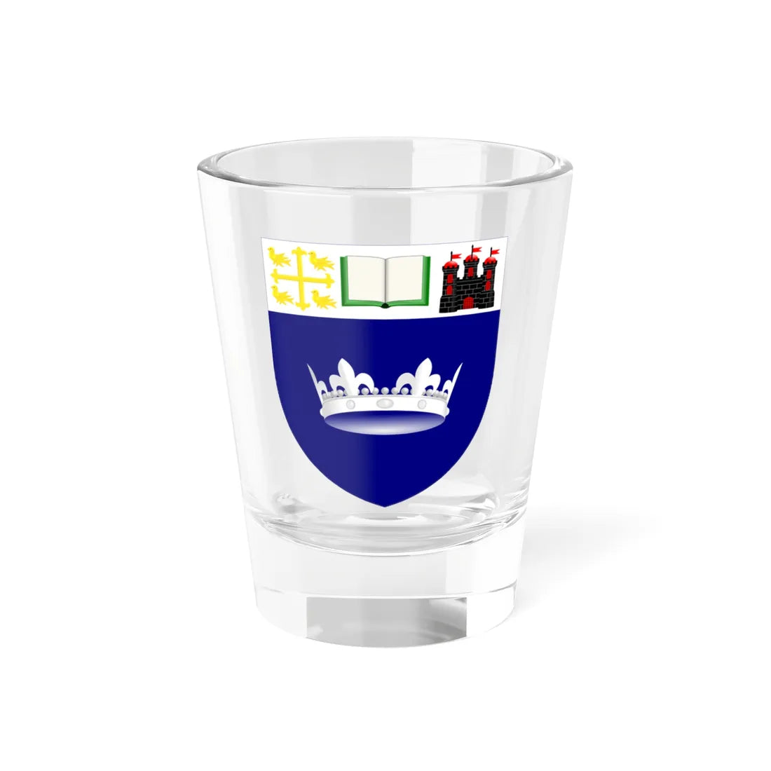 Queen Margaret University arms (United Kingdom) (Coat of Arms) Shot Glass 1.5oz 1.5oz - Go Mug Yourself