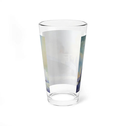 Queen Mary Leaving New York Harbor (Magazine Illustration) Pint Glass 16oz - Go Mug Yourself