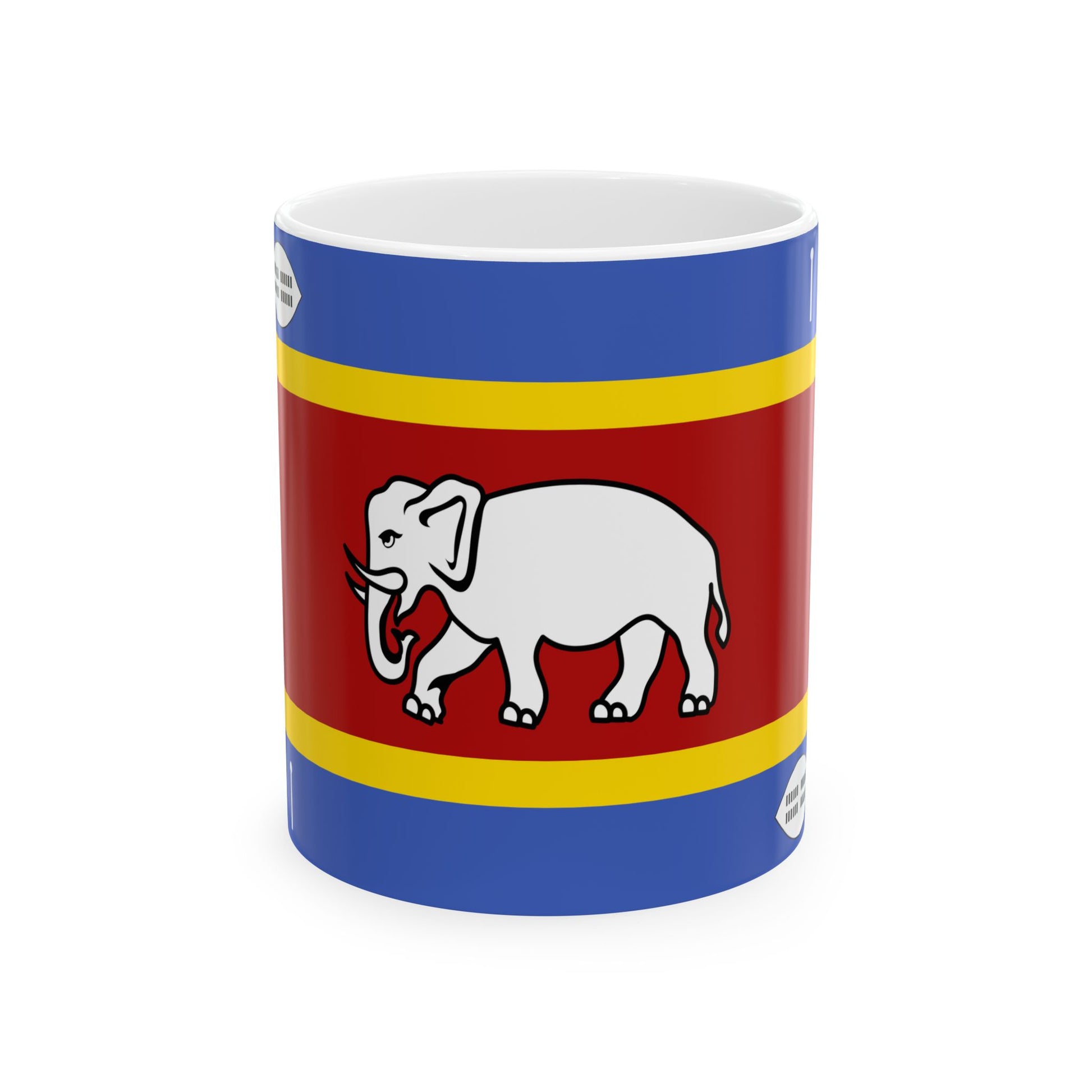 Queen Mother Standard of Eswatini (Eswatini) White Coffee Mug-11oz-Go Mug Yourself
