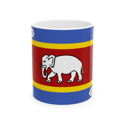 Queen Mother Standard of Eswatini (Eswatini) White Coffee Mug-11oz-Go Mug Yourself