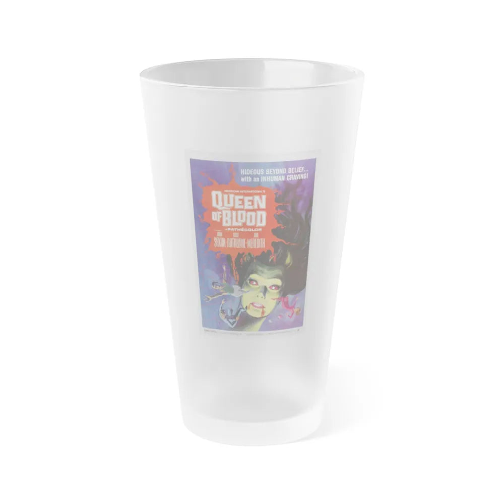 QUEEN OF BLOOD 1966 Movie Poster - Frosted Pint Glass 16oz-Go Mug Yourself