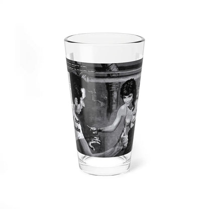 Queen of the Switch-blade Jungle, Man's Adventure, December 1958 (Magazine Illustration) Pint Glass 16oz 16oz - Go Mug Yourself