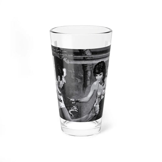 Queen of the Switch-blade Jungle, Man's Adventure, December 1958 (Magazine Illustration) Pint Glass 16oz 16oz - Go Mug Yourself