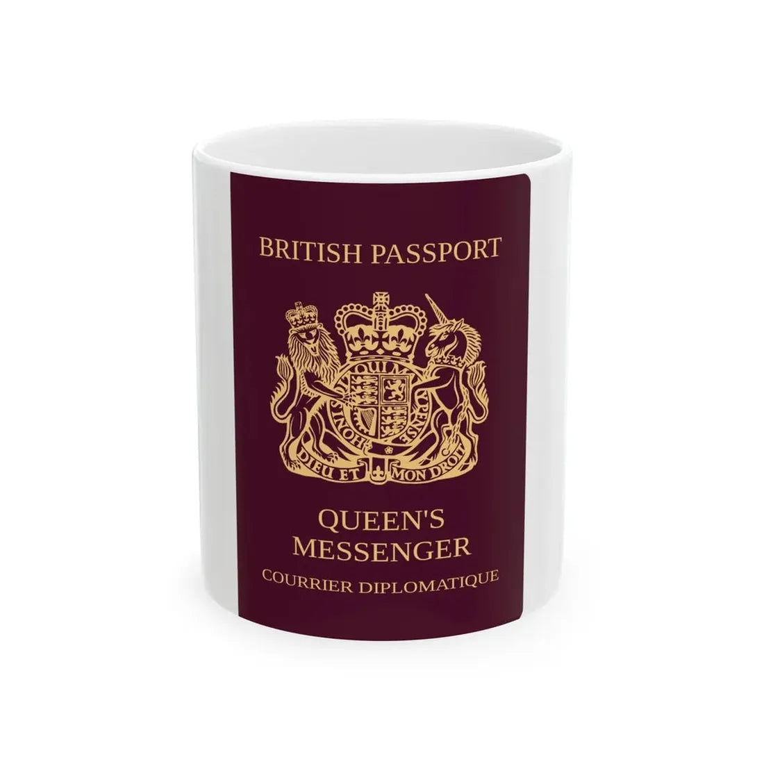 Queen's Messenger Passport - White Coffee Mug 11oz - Go Mug Yourself