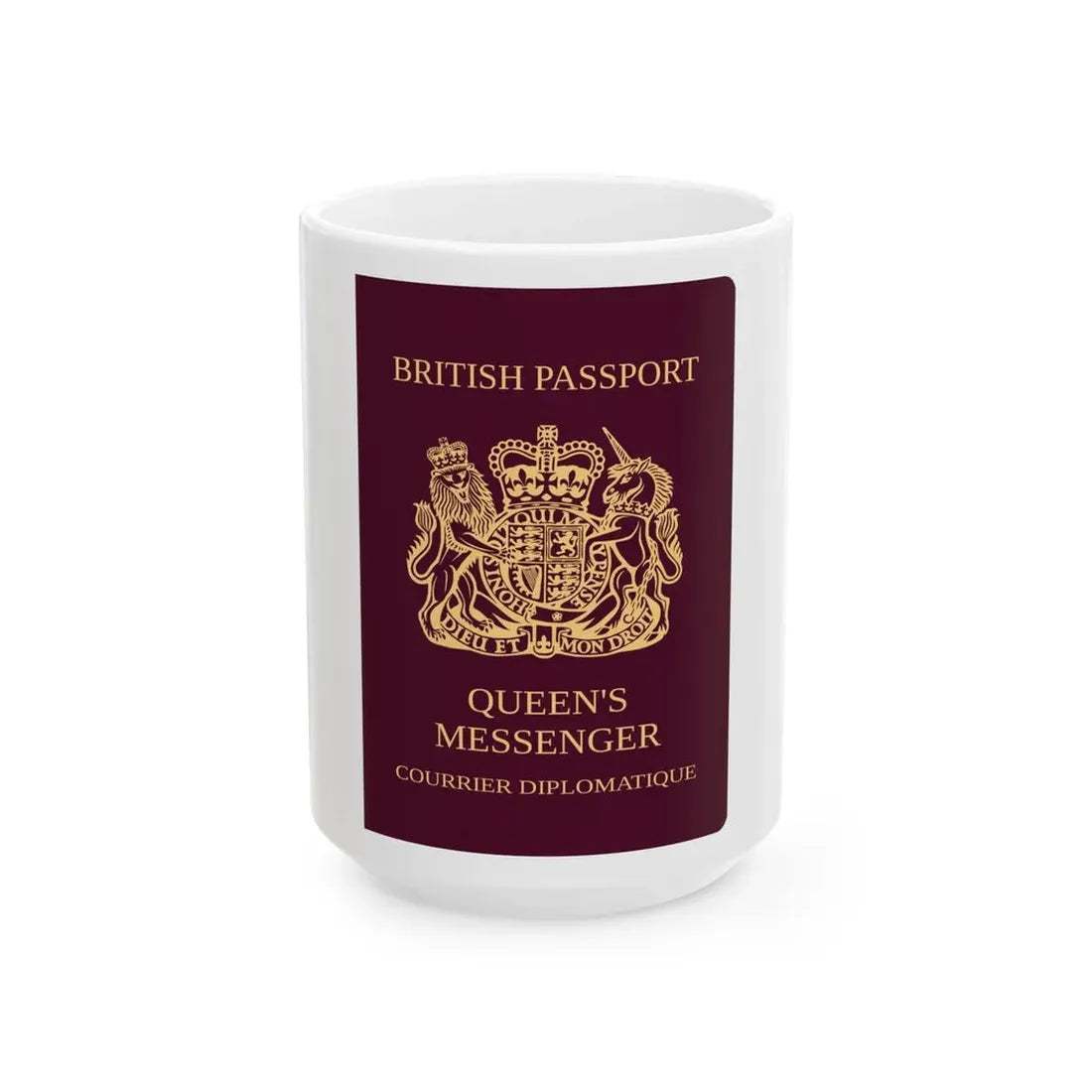 Queen's Messenger Passport - White Coffee Mug 15oz - Go Mug Yourself