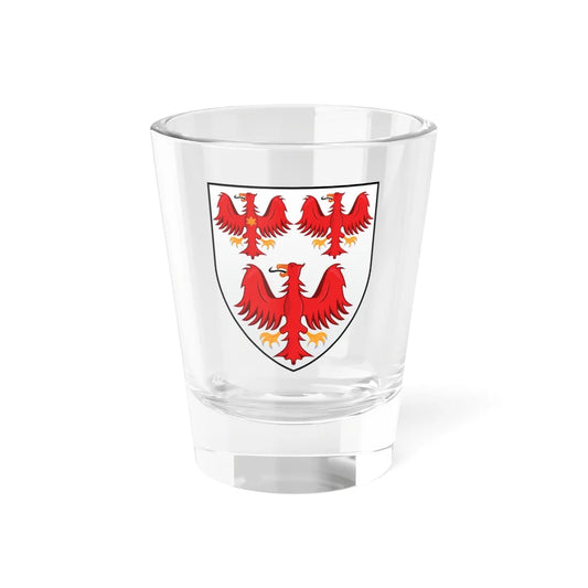 Queens College Oxford Coat Of Arms (England) (Coat of Arms) Shot Glass 1.5oz 1.5oz - Go Mug Yourself