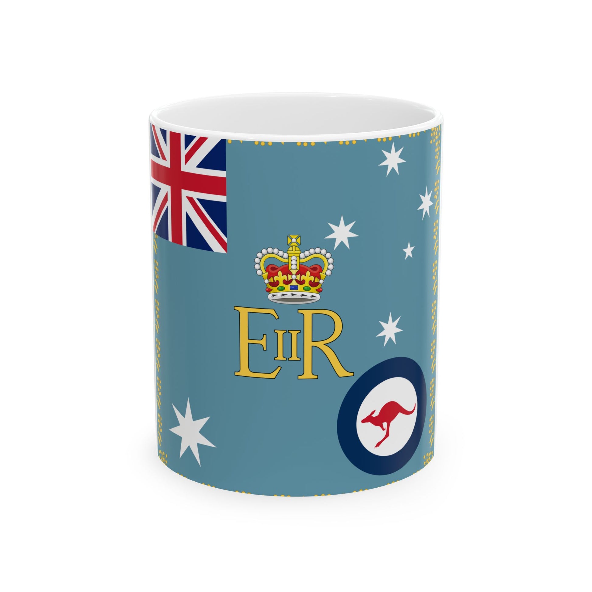 Queens Colour for Royal Australian Air Force (Australia) White Coffee Mug-11oz-Go Mug Yourself