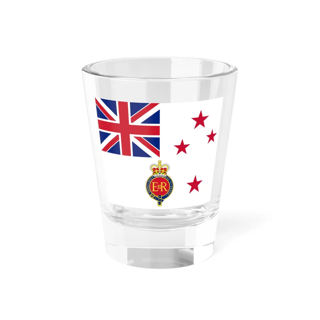 Queens Colour for Royal New Zealand Navy (New Zealand) Shot Glass 1.5oz 1.5oz - Go Mug Yourself