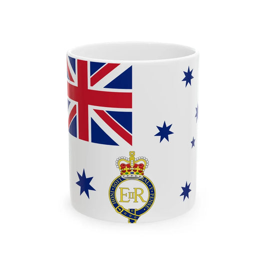 Queens Colour for the Royal Australian Navy (Australia) White Coffee Mug 11oz - Go Mug Yourself