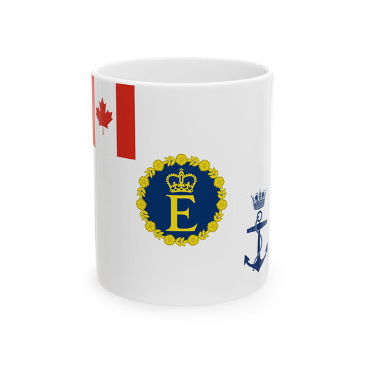 Queens Colour for the Royal Canadian Navy (Canada) White Coffee Mug-11oz-Go Mug Yourself