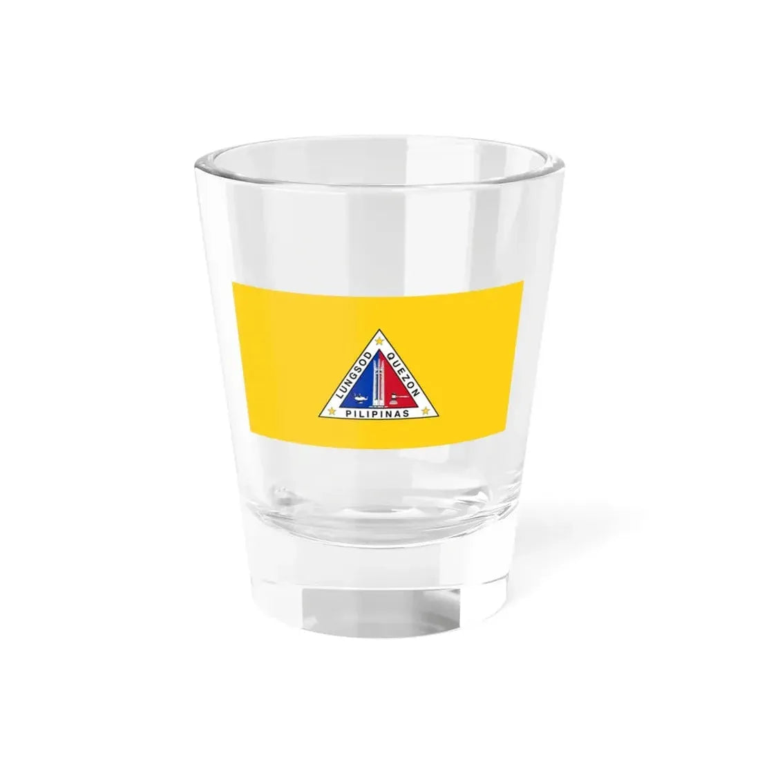 Quezon City Flag (Philippines) Shot Glass 1.5oz 1.5oz - Go Mug Yourself