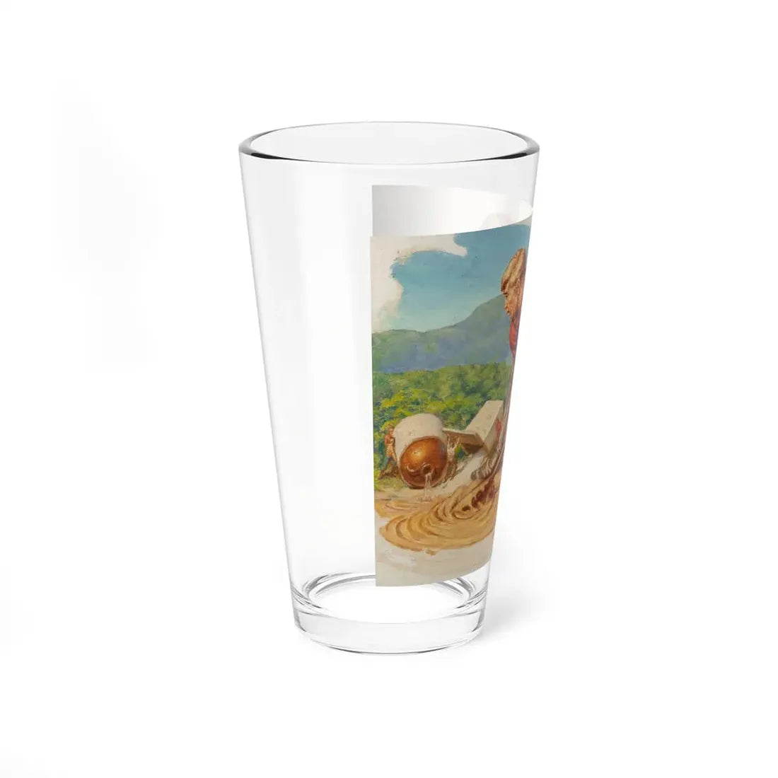 Quick Sand, interior story illustration (Magazine Illustration) Pint Glass 16oz - Go Mug Yourself