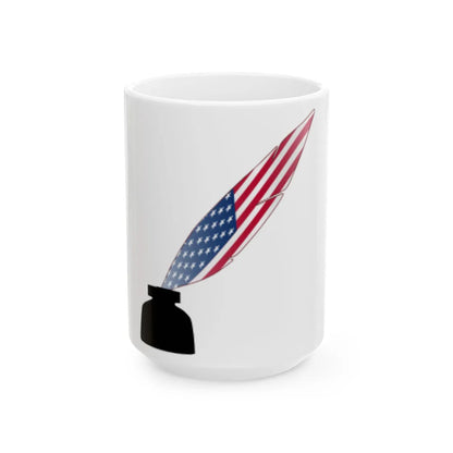 Quill and ink-US (United States) White Coffee Mug 15oz - Go Mug Yourself